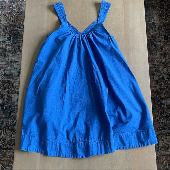 Anthropologie Maeve Vibrant Blue Cross Back Mini Dress - Picture 3 of 9